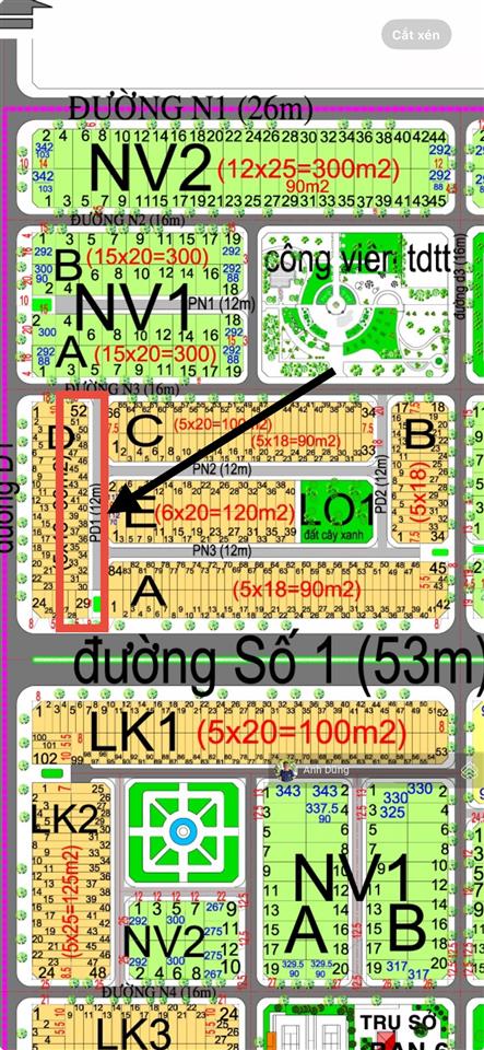 Bán đất hud nhơn trạch nhóm 1 (lo1) sau lê hồng phong giá tốt
