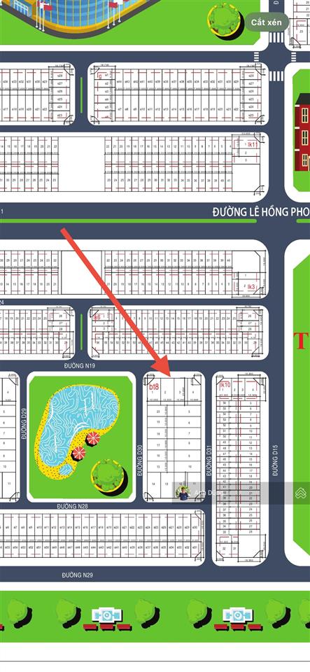 Bán biệt thự hud 9  gần công viên trung tâm  đường n19 rộng 22m  giá tốt