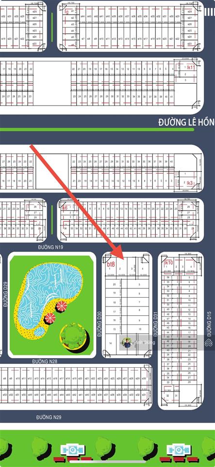 Bán biệt thự hud 9  gần công viên trung tâm  đường n19 rộng 22m  giá tốt