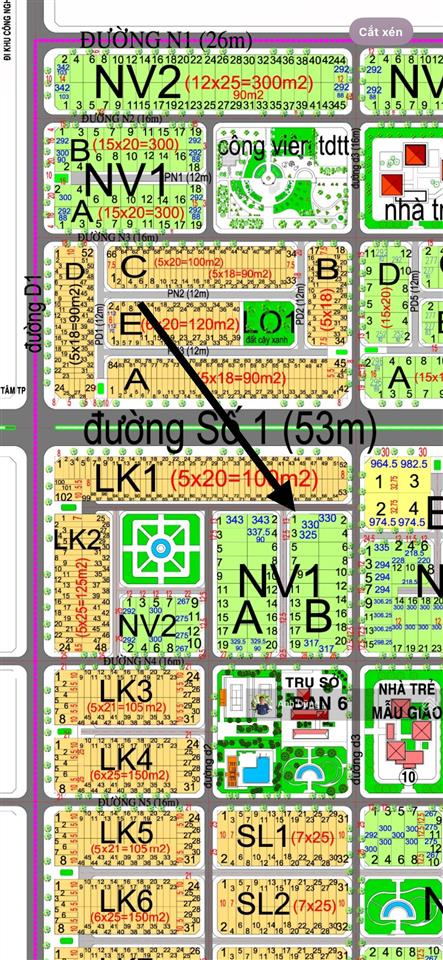 Bán lô góc nhà vườn hud diện tích lớn 330m2 vị trí đẹp giá tốt chỉ 15 triệu/m2