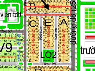Bán đất hud nhơn trạch nhóm 1 lo2, gần lê hồng phong, 100m2, giá 1,65 tỷ, sổ hồng riêng