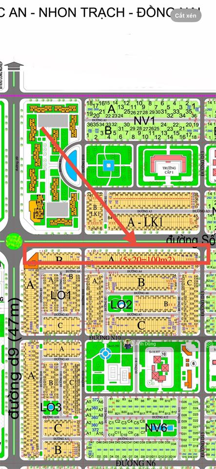Bán đất nền hud nhơn trạch vị trí đẹp ngay trục lê hồng phong 53m tiềm năng tăng giá cao