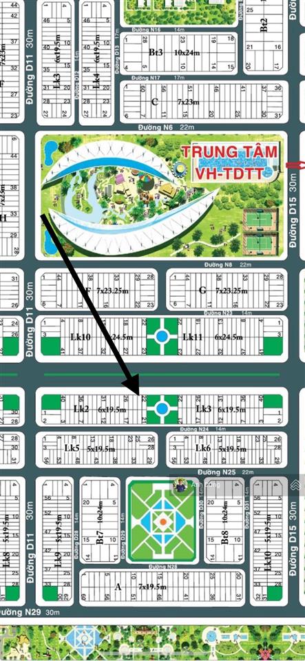 Bán nhà thô liền kề hud 9 lk2 lô 23 trục lê hồng phong 53m, giá 6,5 tỷ kinh doanh ngay