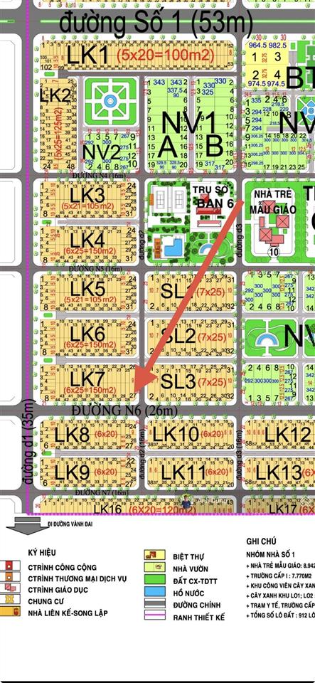 Bán lô góc hud nhơn trạch 2 mặt tiền 26m & 16m 217m vị trí đẹp hiếm có