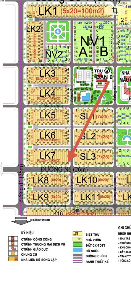Bán lô góc hud nhơn trạch 2 mặt tiền 26m & 16m 217m vị trí đẹp hiếm có