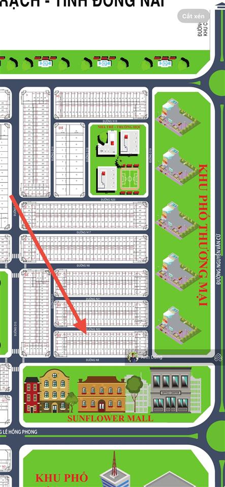 Bán đất liền kề sunflower city nhơn trạch, 127,5m, gần tttm và chung cư, giá 950 triệu