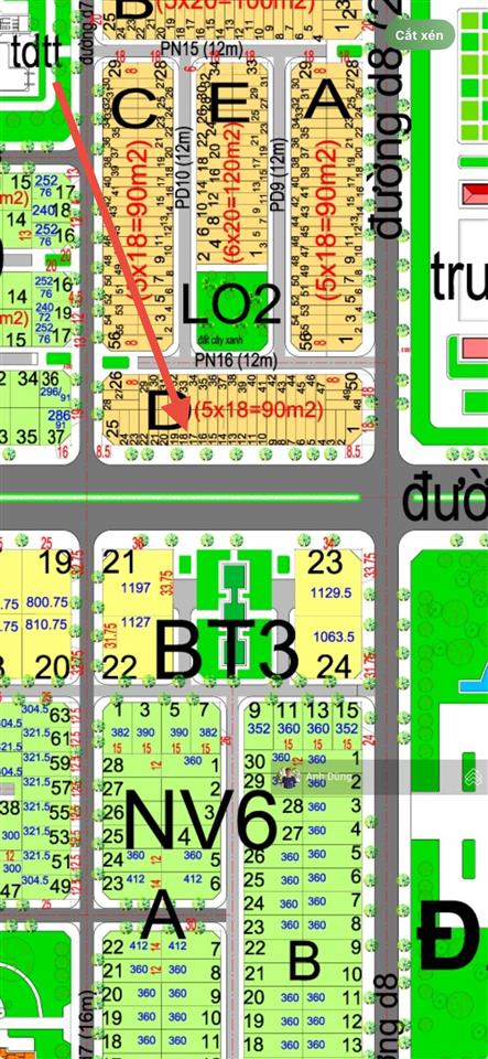 Bán đất hud nhơn trạch mặt tiền lê hồng phong 53m, 90m2, sổ hồng riêng, giá 2,6 tỷ