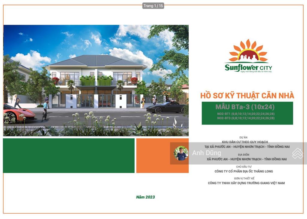 Sunflower city nhơn trạch đất nền trung tâm chỉ từ 4 triệu/m², full thổ cư 100%, xây nhà ngay