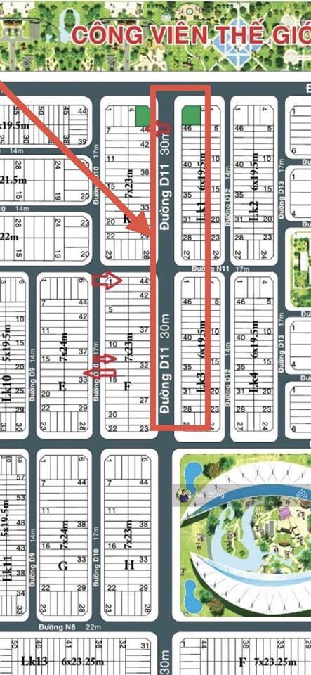 Bán đất sunflower city nhơn trạch 117m² mặt tiền đường 30m  gần trường học  chỉ 1,5 tỷ