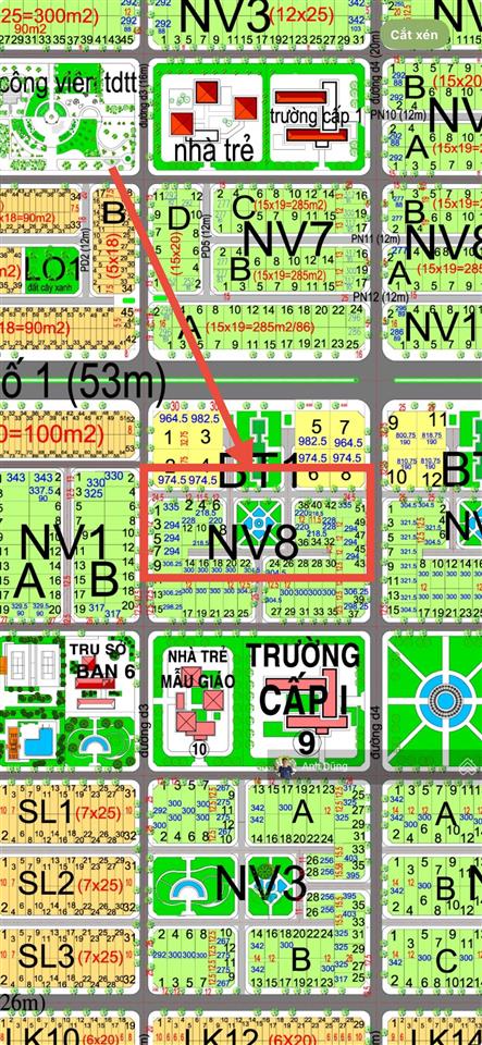 Đất nhà vườn hud 304,5m², góc 2 mặt tiền, gần biệt thự, đối diện công viên 13tr/m²
