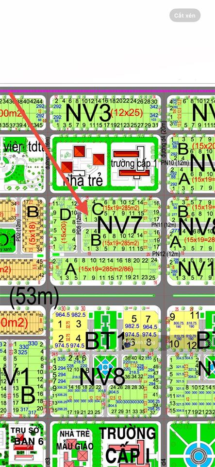 Bán đất hud nhóm 1 diện tích 277m2, góc 2 mặt đường 12m, giá 10,5 triệu/m2