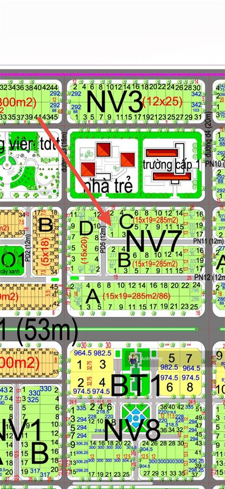 Bán đất hud nhóm 1 diện tích 277m2, góc 2 mặt đường 12m, giá 10,5 triệu/m2