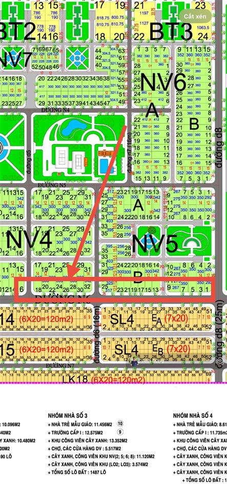 Hud nhóm 4 đất 300m2 đường 26m, trục kinh doanh thông 3 dự án 4,65 tỷ