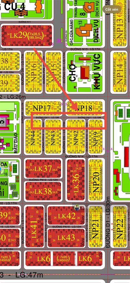 Xdhn đất nhà phố 96m2, 1 sẹc đường 30m, sổ riêng chỉ 1,4 tỷ