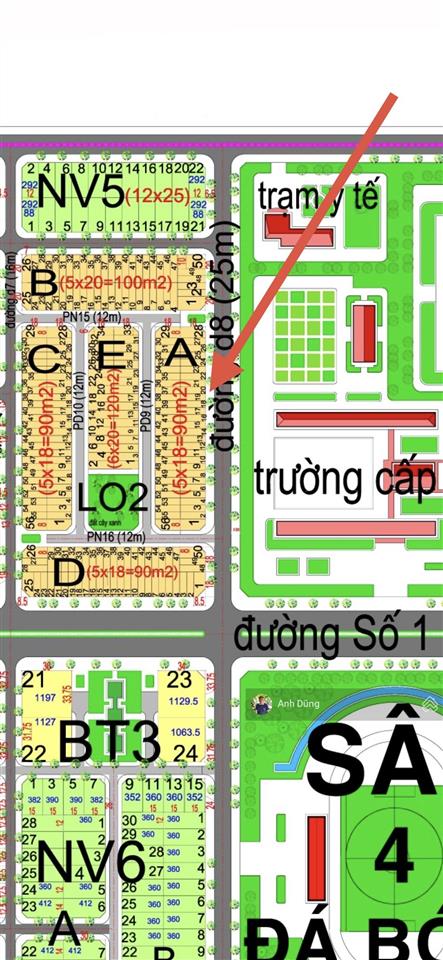 Bán đất hud nhơn trạch 90m đối diện trung tâm tiện ích, đường 25m, giá 1,4 tỷ