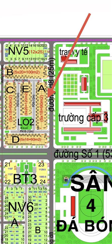 Bán đất hud nhơn trạch 90m đối diện trung tâm tiện ích, đường 25m, giá 1,4 tỷ