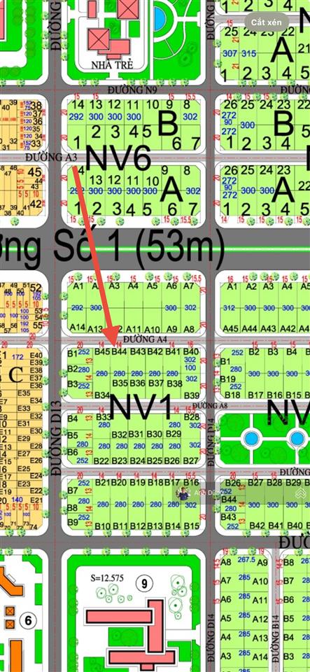 Hud nhóm 3 nhà vườn 280m2, 14x20m, đường 12m, mặt sau lê hồng phong, giá 9 triệu/m2
