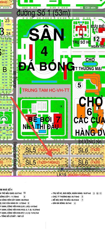 Hud đất nền song lập 140m2, đường 12m, mặt sau đường 26m giá 1,4 tỷ