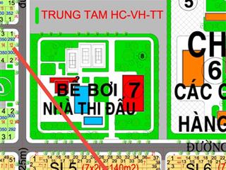 Hud đất nền song lập 140m2, đường 12m, mặt sau đường 26m giá 1,4 tỷ