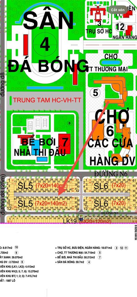 Hud đất nền song lập 140m2, đường 12m, mặt sau đường 26m giá 1,4 tỷ
