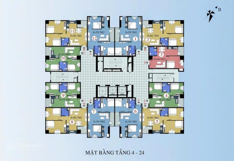 Bán căn hộ an bình tower cổ nhuế 1, 1pn, 43m2, giá 55 triệu/m², pháp lý đầy đủ 0356 179 ***