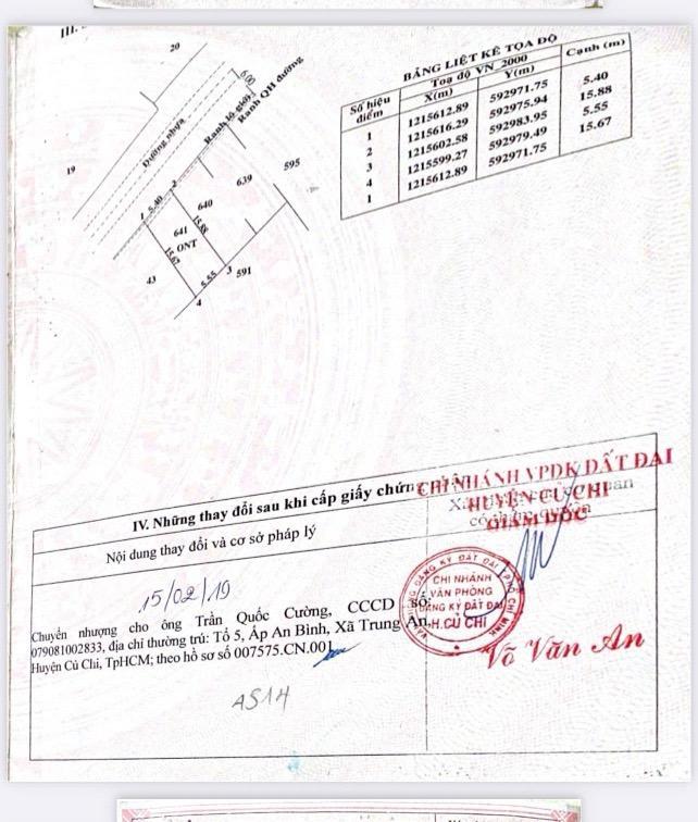 Anh mình cần bán lô đất đường nhựa thông, 1/ sông lu, hòa phú, củ chi (bình mỹ mới)