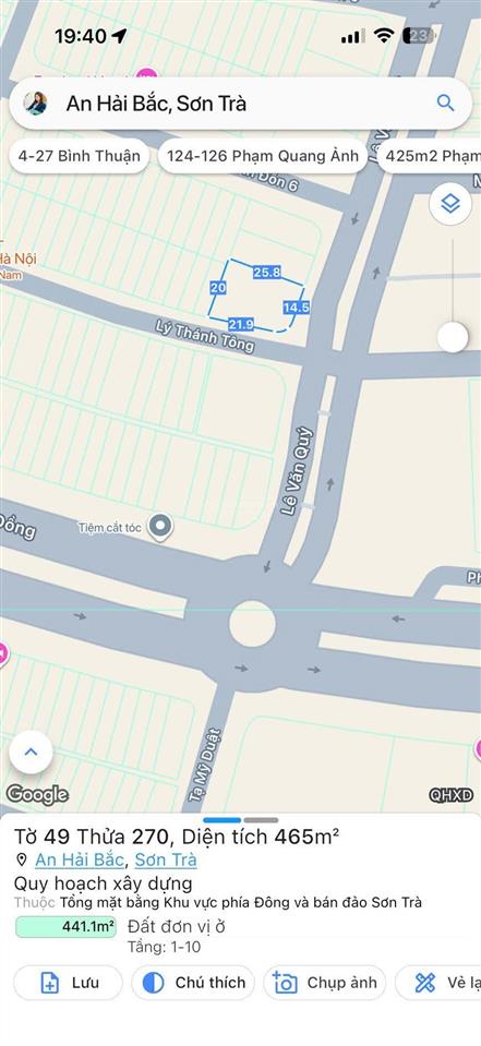 Bán góc 2mt lê văn quý & lý thánh tông dt 465m ngang 14m5