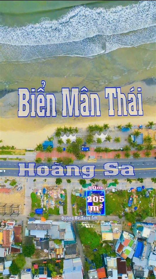 Bán cặp đất mt hoàng sa view biển mân thái, dt 205,4m² ngang 10m