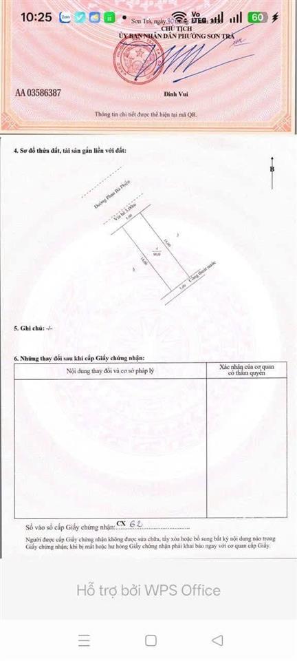 Bán đất mt phan bá phiến sát biển đường 7m5, dt 90m2 ngang 5m