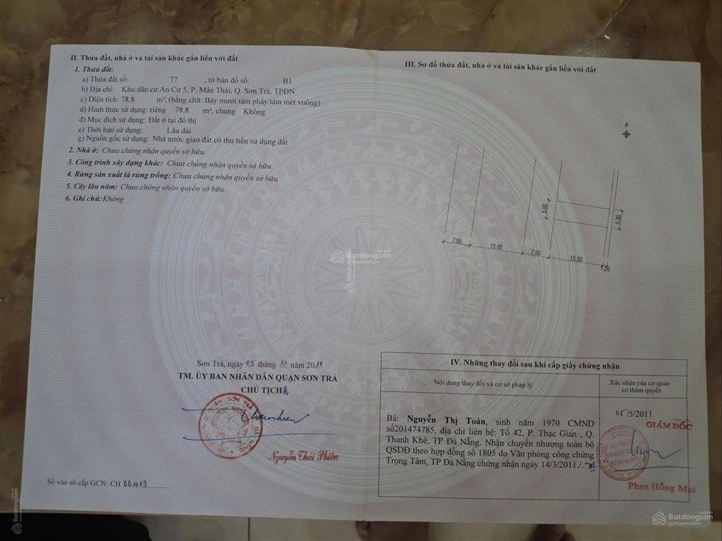 Bán lô đất mt hà kỳ ngộ, dt 79m2 ngang 5m đường 15m