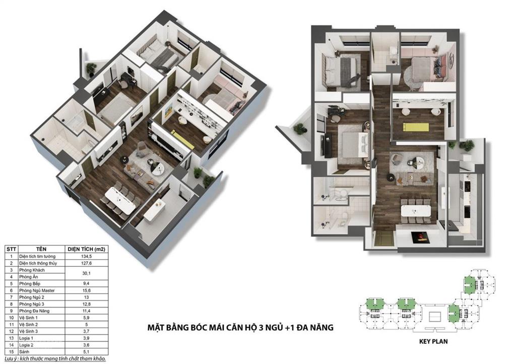 Chính chủ bán căn hộ 4pn  127m2 tầng 16, chung cư tecco garden,  0961 745 ***