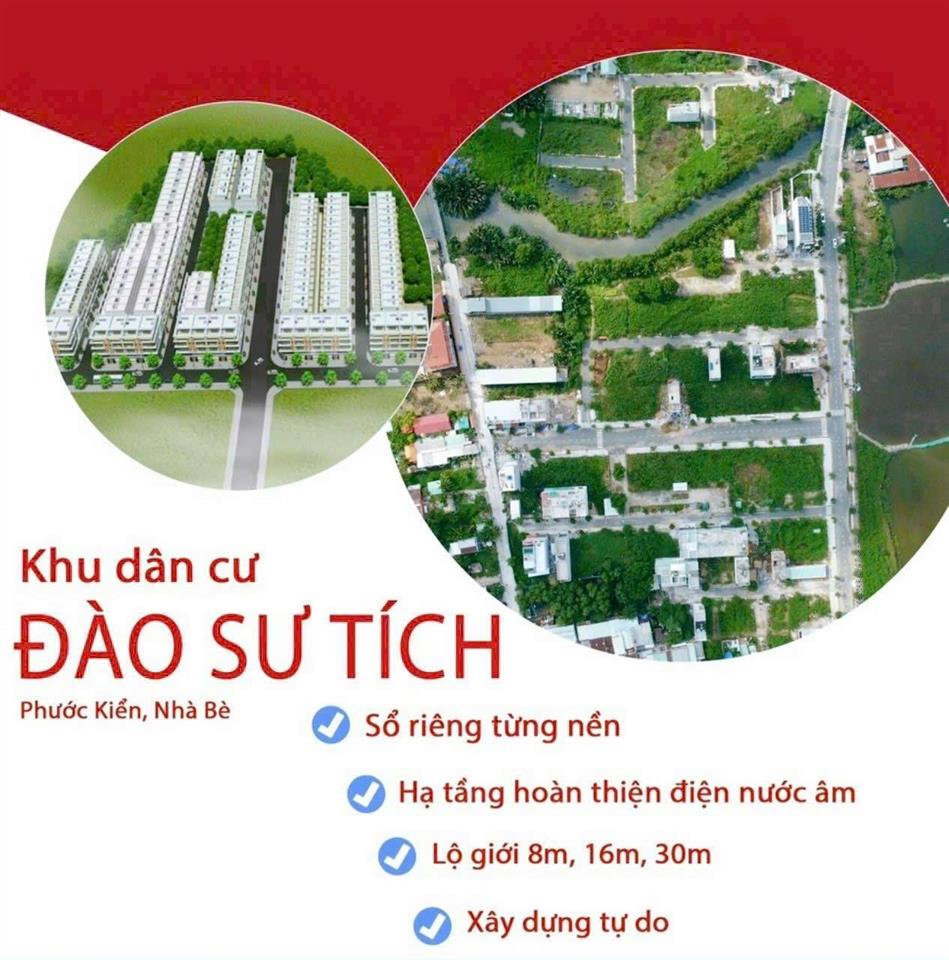 Đất kdc đào sư tích phước kiển, sổ riêng, vị trí đẹp