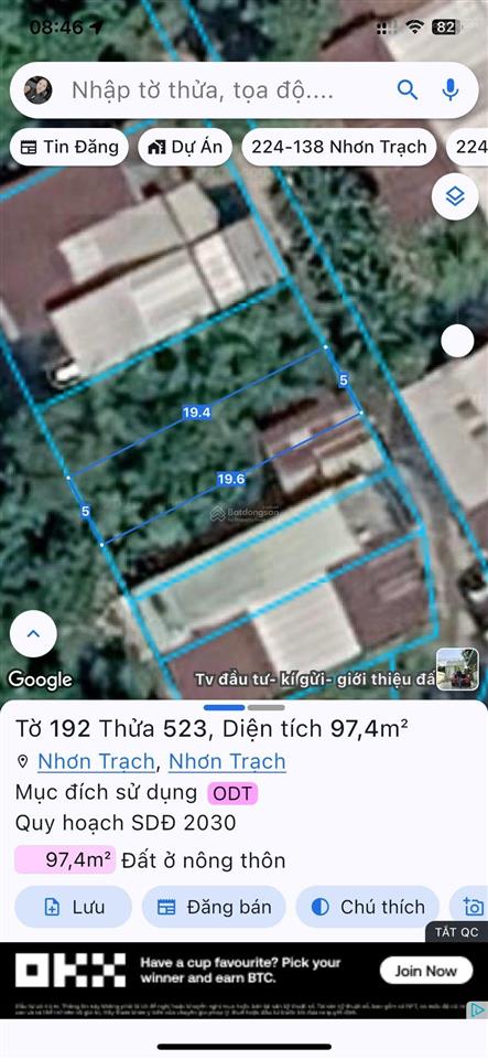Cần bán đất xã phú thạnh (cũ) nhơn trạch đồng nai gần vành đai 3
