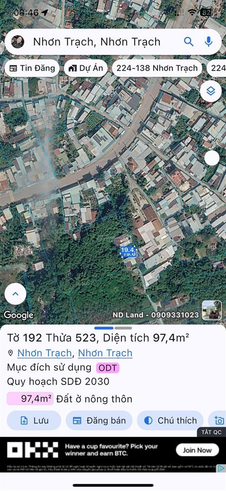 Cần bán đất xã phú thạnh (cũ) nhơn trạch đồng nai gần vành đai 3