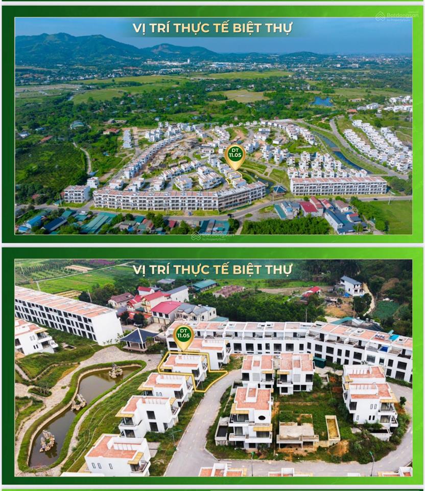 Biệt thự vip 315m2 view hồ chỉ 9,5 tỷ sân vườn rộng , lưng tựa núi  mặt hướng hồ