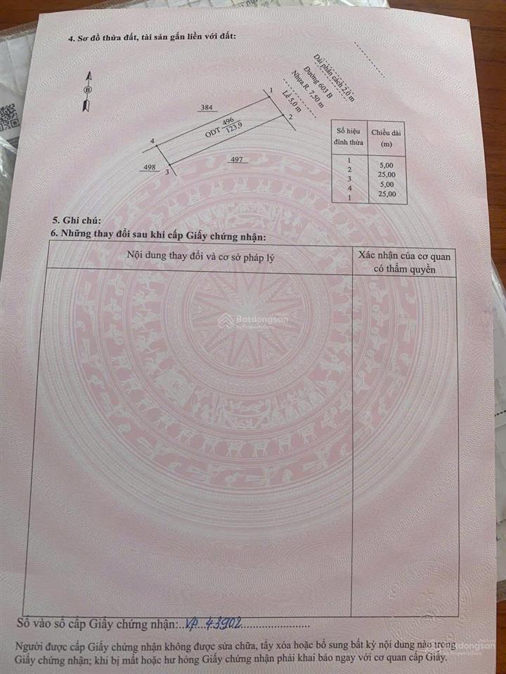 Bán đất mặt tiền võ nguyên giáp ven biển đà nẵng  125m2 giá chỉ 4,5 tỷ
