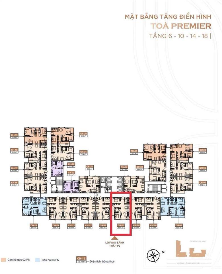 Nhượng lại căn 2pn chung cư vinh heritage nguyên giá cđt, mặt đường lê mao kéo dài.  0837 323 ***