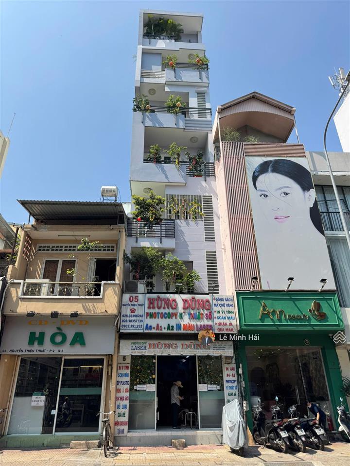 Vị trí đỉnh mặt tiền nguyễn thiện thuật.quận 3  kc  7 tầng (4 x 12,5m ) hđt  80 triệu  29 tỷ