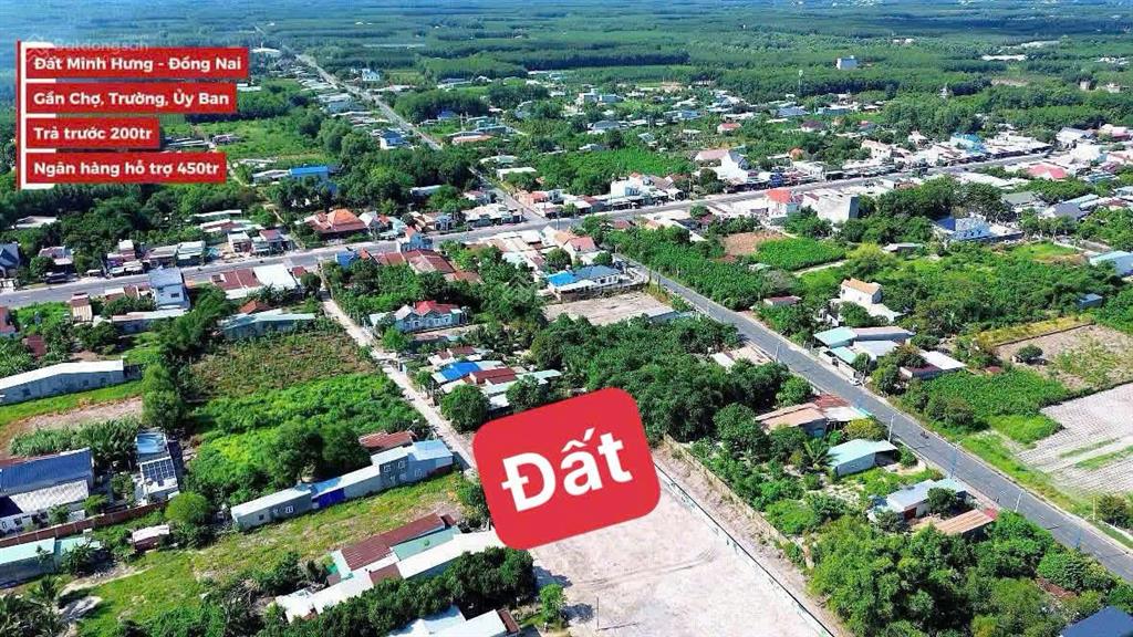 Đất trung tâm ngã 4 chơn thành 300m² (10*30) tc 120m², giá 655 triệu, sổ sẵn, quốc lộ 13
