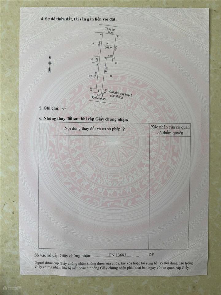 Bán 1.100m2 ql 80 xã tân dương giá 5 tỷ, ngân hàng cho vay 3 tỷ, xem đất 0937 600 ***