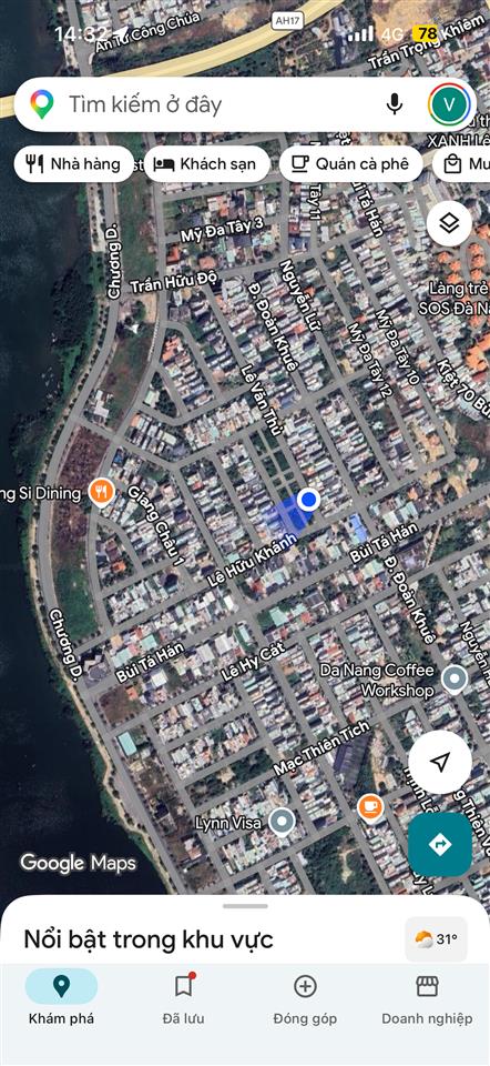 Bán nhà 2 tầng đường lê văn thủ view công viên nam việt á