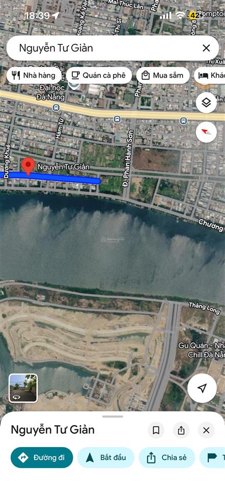 Bán 270m2 đất tặng tòa nhà đường nguyễn tư giản  mỹ an  ngay khán đài pháo hoa