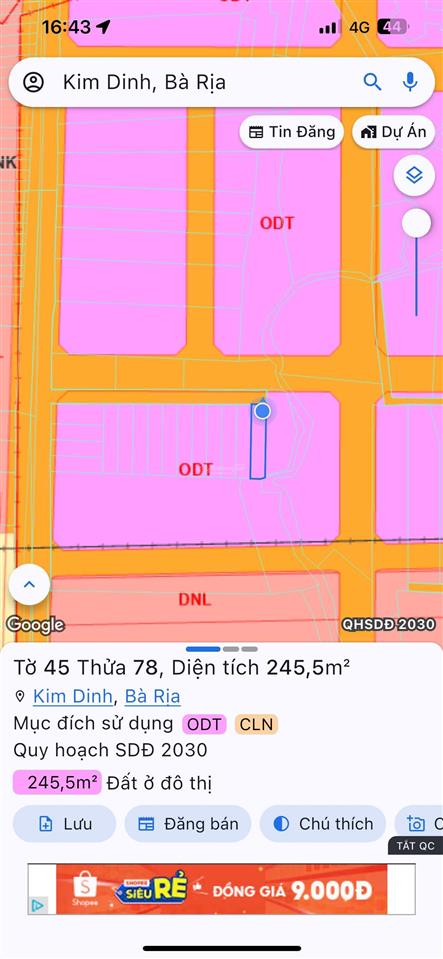 Chính chủ cần bán đất phường long hương (kim dinh) bà rịa. hỗ trợ vay ngân hàng 1 tỷ