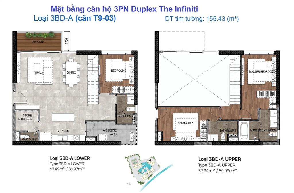 Bán duplex 3pn infiniti ngay mặt sông, view phú mỹ hưng, giá tốt trục