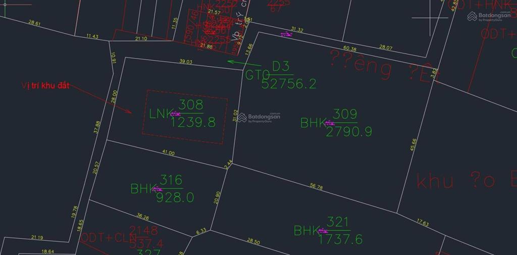 Bán 1239.8m2 đất vườn có 400m2 thổ cư an khương  an tịnh