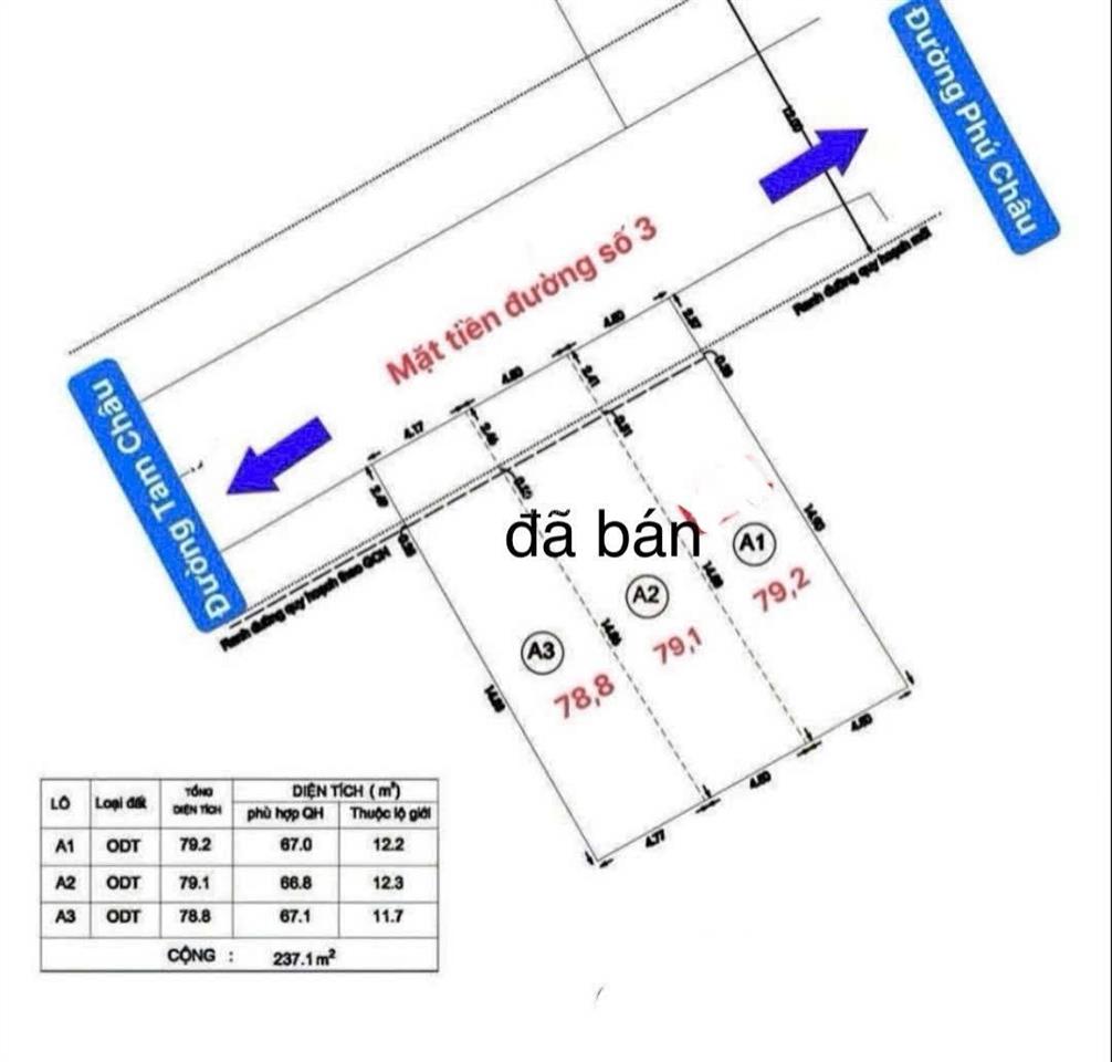 Đất mặt tiền đường số 3 tam bình  80m2  giá 6 tỷ  ngay bệnh viện thủ đức