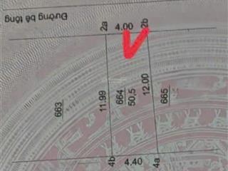 Chính chủ cần bán mảnh đất phúc hoà, ô tô đổ cửa diện tích 50,5m