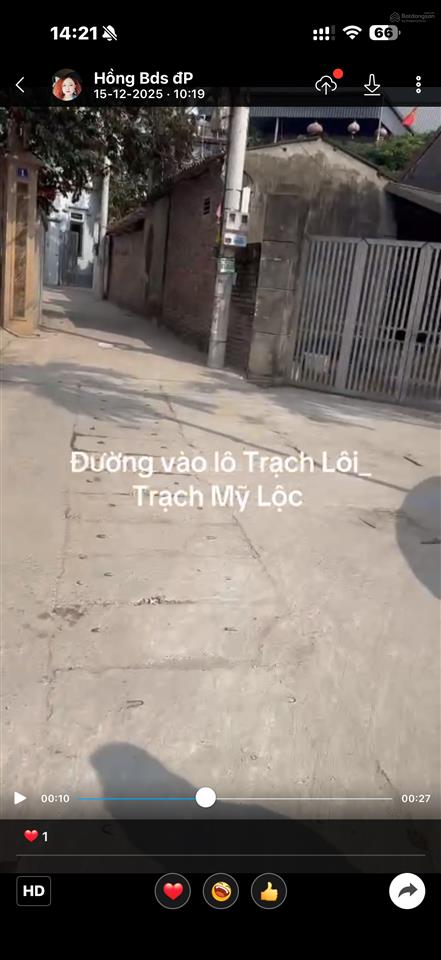 Tôi cần bán đất 40m trạch lôi  phúc thọ  hà nội