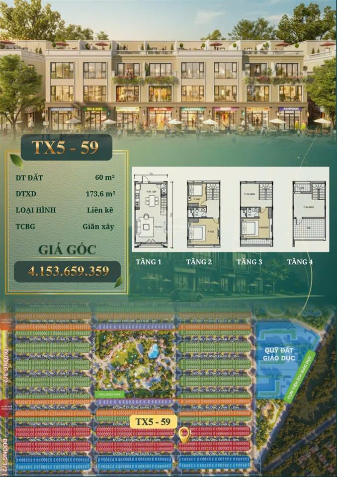 Bán nhà phố trong đô thị vinhomes chỉ 4ty1 (nhà phố 3 tầng đã hoàn thiện mặt ngoài)