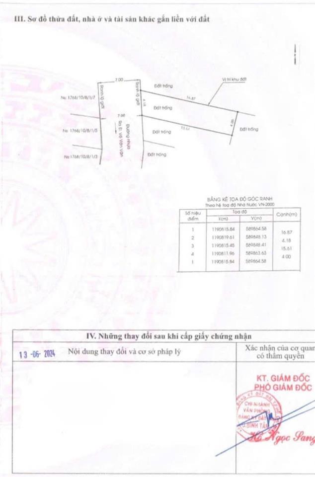 Đất tl10 kcn tân tạo 4x16m, sổ riêng, không lộ giới, xây tự do, vay ngân hàng được